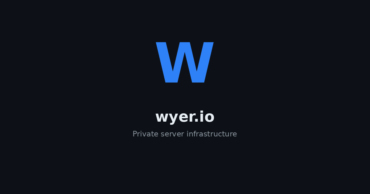 wyer.io — AI infrastructure, operated